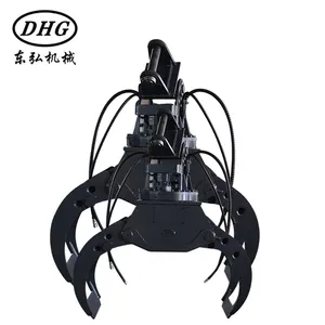 12-18 Tons DHG-06 Best Mini Excavator Log Grapple Loader Rotating Wood/Log Grab Forest Grapple For Timber