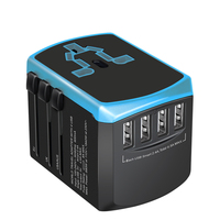 Accessoire de bagage, adaptateur secteur universel avec prise murale et alimentation intelligente 2,4 A et USB Type-C pour les voyages aux États-Unis, en Europe et au Royaume-Uni