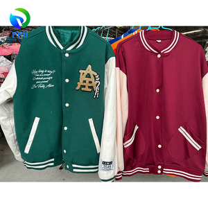 Blouson de baseball mixte pour adulte, printemps-automne, vente en gros de vêtements d'occasion, grandes tailles, polyester/coton PKU - Product Image 5