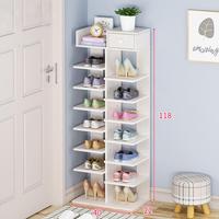 Étagère à chaussures, armoire à chaussures anti-poussière économique pour la maison, étagère à chaussures d'entrée multicouche peu encombrante, étagère de rangement de grande capacité