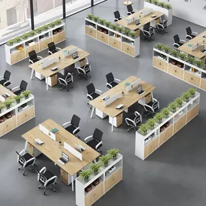 Nuevo diseño de muebles de oficina, archivador de oficina de madera para escritorio de estación de trabajo de oficina