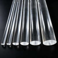 Barre carrée extrudée en PMMA acrylique coloré transparent, bâton acrylique fluorescent facile à travailler pour les vitrines de montres