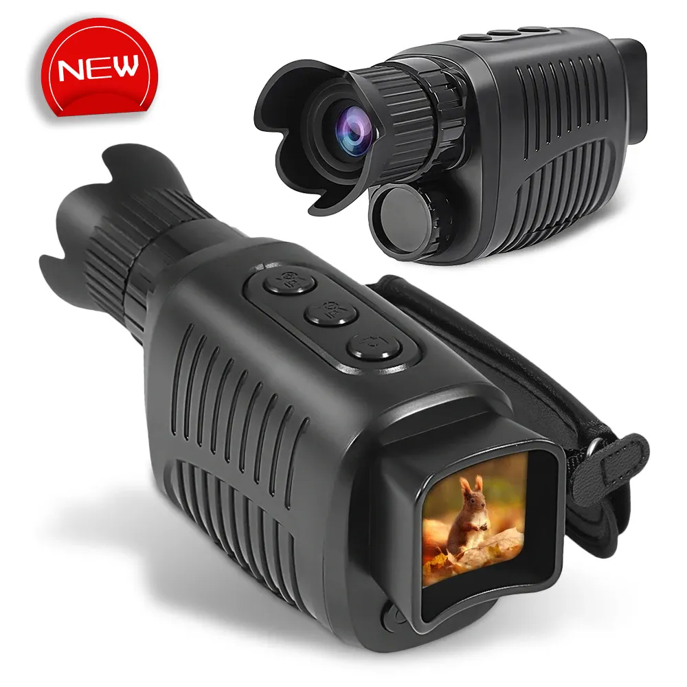 QHD Digital Night Vision Monocular Telescope 10x Digital Zoom Camera with Audio Scope 300M for Outdoor Exploring Hunting Camping