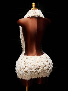 Nuovo <span class=keywords><strong>Abito</strong></span> Estivo Primaverile <span class=keywords><strong>con</strong></span> <span class=keywords><strong>Paillettes</strong></span> Luccicanti, Sexy, Schiena Scoperta, Halter, <span class=keywords><strong>Mini</strong></span> <span class=keywords><strong>Abito</strong></span> Aderente da Donna - Product Image 2