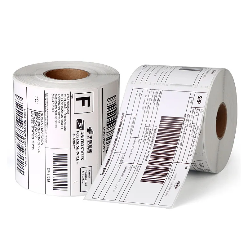 Customized Waterproof Transport Label 4x6 Thermal Sensitive Sticker Thermal Printer Label Paper