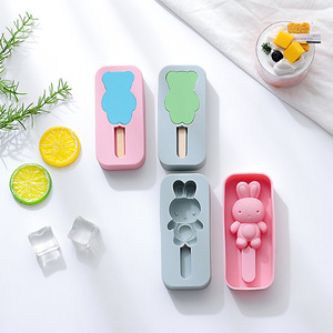 Vendita calda creativo coniglietto orso gelato 3D stampo in Silicone per uso domestico Mini stampo da Dessert al formaggio - Product Image 4