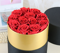 Boîte-cadeau de fleur éternelle de rose préservée naturelle entière d'usine du Yunnan pour des cadeaux de Saint Valentin