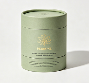 Cosmetic Paper Tube Green Gold Foil Recyclable Packaging for Face <b>Cream</b> Skincare Packaging Tube - Product Image 1