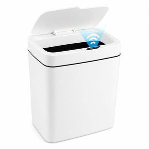Modern 10L 12L White Dustbin Hands-free Garbage <b>Bin</b> PP Plastic Trash Can Automatic Induction Smart Waste <b>Bins</b> with <b>Sensor</b> - Product Image 1