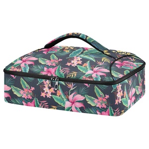 Sac à déjeuner Hawaii Lifestyle avec logo personnalisé, motif floral tropical, sac isotherme pour la livraison de nourriture, sac de pique-nique thermique, sac isotherme pour pizza - Product Image 1