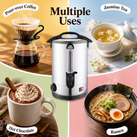 Urne à café électrique en acier inoxydable avec contrôle de la température pour usage extérieur et hôtelier