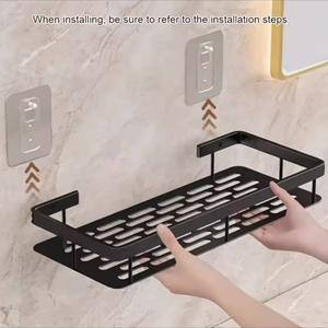 Estantes de Almacenamiento Integrados <span class=keywords><strong>para</strong></span> Baños, Lavabos y Inodoros Montados en la Pared, Estantes Sin Perforaciones, Montaje en Esquina - Product Image 6