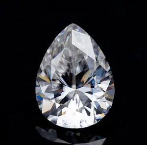 Alta qualidade pear corte vvs 8*12mm 4carat colorido moissanite preço do diamante por carat nas mulheres