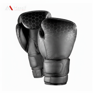 Guantes de boxeo con logotipo personalizado de cuero de vaca de alta calidad, guantes de boxeo acolchados hechos a mano con múltiples capas - Product Image 1