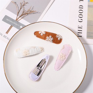 Clip para el pelo <span class=keywords><strong>de</strong></span> tela para niña, horquilla para el pelo <span class=keywords><strong>de</strong></span> tela para niña pequeña con lazo bonito - Product Image 5