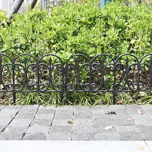 4pcs/套塑料小尖桩栅栏装饰柔性黑色装饰边缘栅栏边线花园