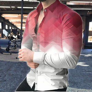 Chemises habillées rayées décontractées pour hommes, nouvelle collection, sans repassage, anti-plis, coupe ajustée, 100 % polyester, manches longues, automne - Product Image 3