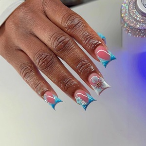 <span class=keywords><strong>Uñas</strong></span> Postizas Económicas al por Mayor, con Diseño de Mapache, <span class=keywords><strong>Acabado</strong></span> Dorado Texturizado, Forma de Flor, 3D, Semimanuales, Hechas a Máquina - Product Image 6
