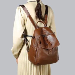 Mochila de Viaje AndoBag para Mujer, Bolso de Hombro de Cuero Vacuno Genuino, Gran Capacidad, Estilo Casual y Simple, 8366 - Product Image 2