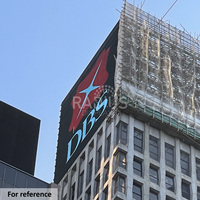 Façade de bâtiment extérieure publicité 50% écran d'affichage à LED de bande de LED de taux transparent