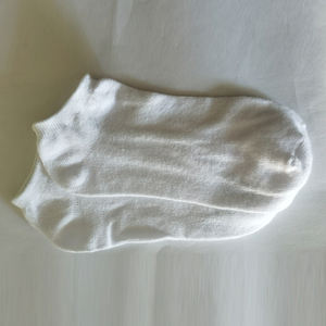 Qualità eccellente stile Casual di colore bianco solido calzini alla caviglia per le donne cotone poliestere per il commercio all'ingrosso - Product Image 3