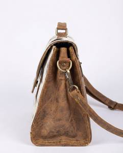 Sac à bandoulière triangulaire en cuir de vachette avec sangle réglable, style bohème, usage quotidien, toutes saisons - Product Image 6