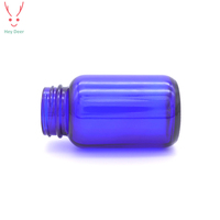 Flacons en verre ambré à large ouverture de 120 ml, flacons pour capsules bleues, pour comprimés