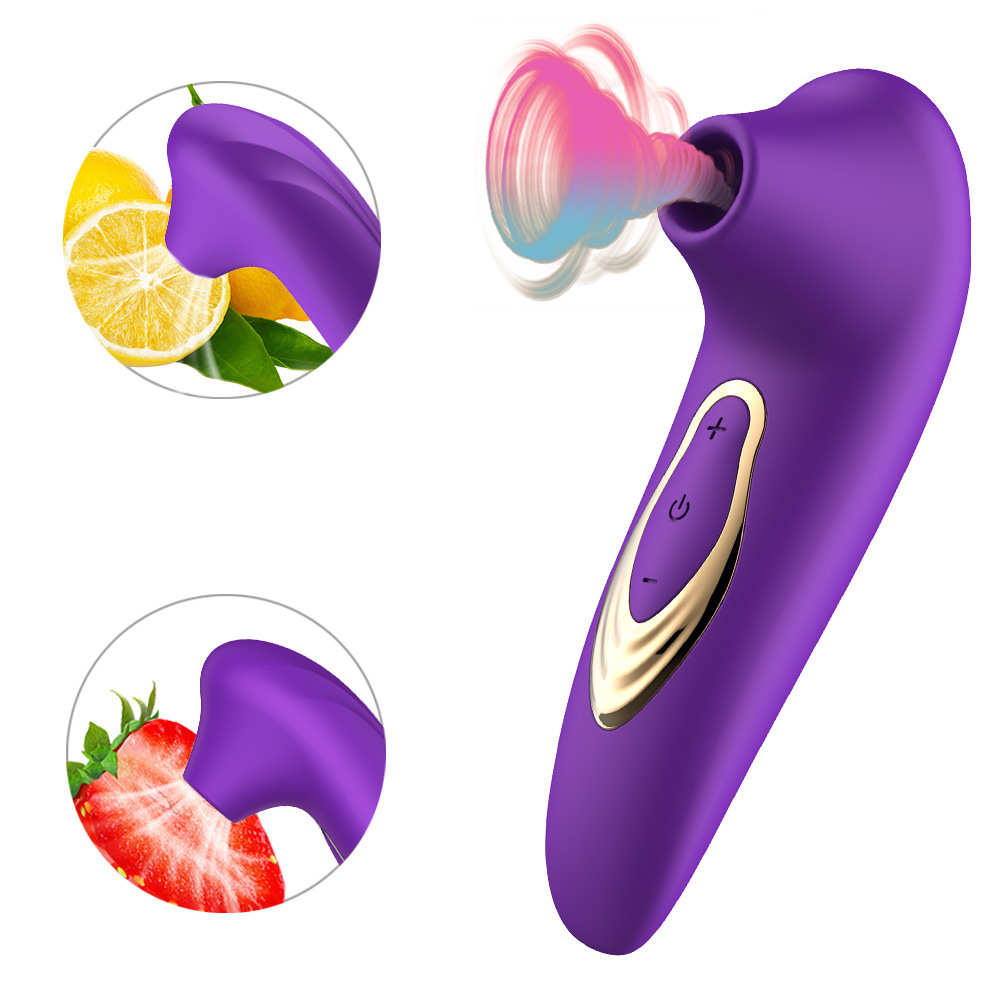 Neue 5-Gang-Frequenz Sucker Clitoris Teasing Sex Masturbation Stick Aufladen Vibrator Adult Produkte