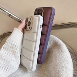 Nueva funda protectora trasera LeYi con <span class=keywords><strong>protector</strong></span> de cámara, chaqueta de plumón, tela de algodón, funda de teléfono Puffer para iPhone 17 15 14 Pro Max - Product Image 3