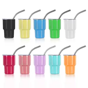 3 Oz Mini Tumbler Stainless Steel Shot Glass Double Wall Vacuum Insulated Stainless Steel Mugs Cup Water Tumbler With Lid
