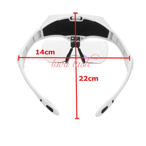 आवर्धक लेंस एलईडी रोशन समायोज्य 5 लेंस Loupe विभिन्न देखो पढ़ने के लिए लेंस हेडबैंड ताल ग्लास दीपक का नेतृत्व किया - Product Image 2