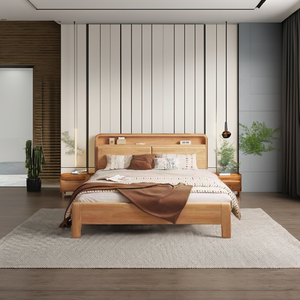 Custom High-End Solid Wood King-Size Bed Elegant European Modern Comfortable Double Bed Frame Storage Home Use Bedroom <strong>Furniture</strong> - Product Image 4