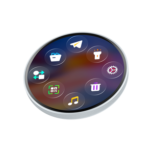 Badge électronique NKIWI L8 1,85 pouces haute définition avec animation dynamique en ABS, personnalisable <span class=keywords><strong>pour</strong></span> la lecture de vidéos/GIFs/musique/photos - Product Image 1
