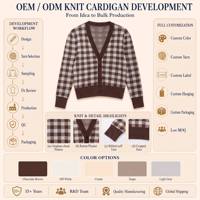 Kimono-Cardigan für Damen V-Ausschnitt Regular Fit Knopfleiste Vorne Langarm Knitterfreie Damen-Strickjacke