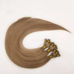Jasmine Beauty Hand-tied Weft 100% Virgin Cuticle Aligned Human Hair Double Drawn Sew in Bead Weft Human Hair Extensions - Product Image 1