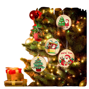 Home Decor Natural Pine <b>Wood</b> Blanks Discs <b>Slices</b> Circle Diy <b>Craft</b> for Christmas From India - Product Image 1