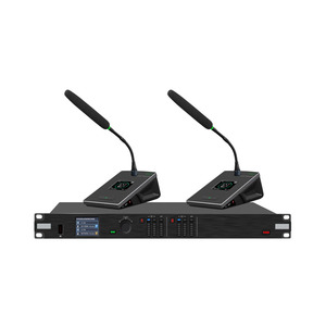Sistema de micrófono inalámbrico profesional de doble UHF 290 con tecnología True Diversity para presentaciones en escenario. - Product Image 5