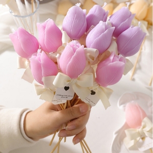 Candele di Lusso Personalizzate e Creative al Profumo di Tulipano in Cera di Soia, Elegante Ornamento da Tavolo per Pasqua, Ramadan, Festa del Papà - Product Image 1