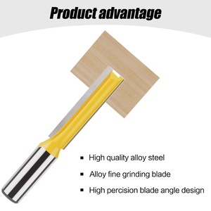 L-N315 1pc allongement 2 cannelures droite bois routeur peu 1/2 <span class=keywords><strong>12mm</strong></span> tige coupe rainurage fraise carbure de tungstène pointe - Product Image 6