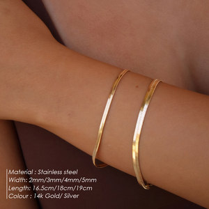 EMANCO Y2K Classic <strong>Stackable</strong> Layered Charm <strong>Bracelets</strong> Stainless Steel Women's 14K Gold/Silver Color Jewelry Gift Daily Party - Product Image 4