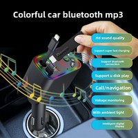 Pengisi Daya Mobil L5 untuk MP3 dengan Kabel Teleskopik Pengisian Super Cepat Empat-dalam-Satu Port USB & Pemancar FM