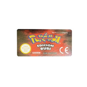 Pegatinas Metálicas Holográficas para Cartuchos de Juego ESP en Español, Versiones Leaf Green, Fire Red, Ruby, Emerald y Sapphire para GBA Game Boy Advance - Product Image 3