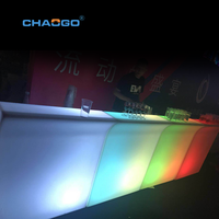 Batterie alimenté sans pli portable illuminé a mené des meubles de barre, lumière led comptoir