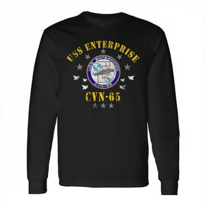 Camiseta de manga larga Uss Enterprise Cvn-65, diseño unisex para adultos con cuello redondo para el Día de los Veteranos - Product Image 2