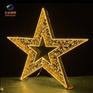 Đèn trang trí cây thông Noel ngoài trời cỡ lớn, chống nước IP65, kiểu dáng thương mại, đèn LED hình sao trang trí đường phố - Product Image 1