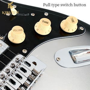 <span class=keywords><strong>Chitarra</strong></span> Elettrica con Consegna Rapida, Pickup Alnico SSH Personalizzati, Manico in Acero da 39 Pollici, Corpo in Pioppo, Rosso e Nero - Product Image 5