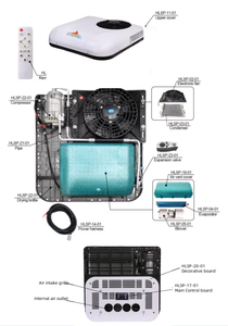 Condizionatore d'Aria Elettrico 24V per <span class=keywords><strong>Auto</strong></span>, Sistemi di Climatizzazione All-in-One 12V 24V 48V 72V per Camper, Roulotte e Furgoni - Product Image 5