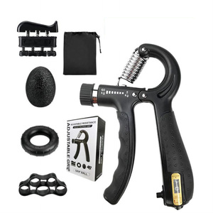 Forearm Exerciser with Counter 5 PCS Ring Hand Grip Trainer for Muscle Building Grip <b>Strength</b> Trainer Set - Product Image 2