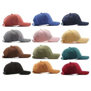 Gorras de Béisbol de Pana al por Mayor, de Moda, de Alta Calidad, de 6 Paneles, con Logotipo Personalizado Bordado, Gorras Estructuradas Tipo Dad Hat - Product Image 1