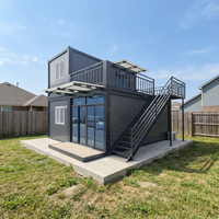 Salle de réunion modulaire portable de 20 pieds au design moderne pour chantier de construction, maison conteneur démontable en kit pour villa et hôtel
